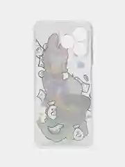 Конфетный силиконовый чехол на Realme C53/C51/Note 50 / Реалми С53/С51/Нот 50 прозрачный, с рисунком