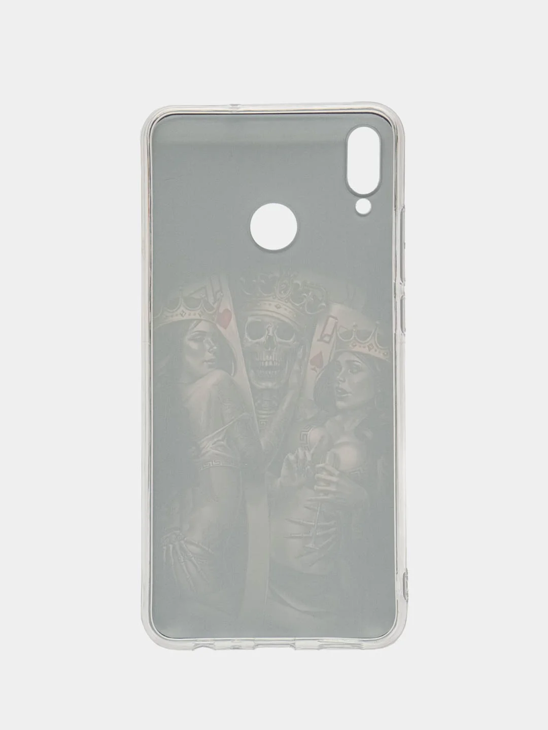 Оливковый силиконовый чехол на Honor 8X / Хонор 8Х прозрачный, с рисунком, защита камеры