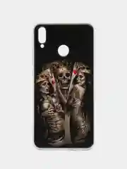 Оливковый силиконовый чехол на Honor 8X / Хонор 8Х прозрачный, с рисунком, защита камеры