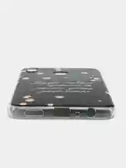 Серый силиконовый чехол на Honor 8X / Хонор 8Х прозрачный, с рисунком, защита камеры