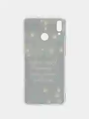 Серый силиконовый чехол на Honor 8X / Хонор 8Х прозрачный, с рисунком, защита камеры