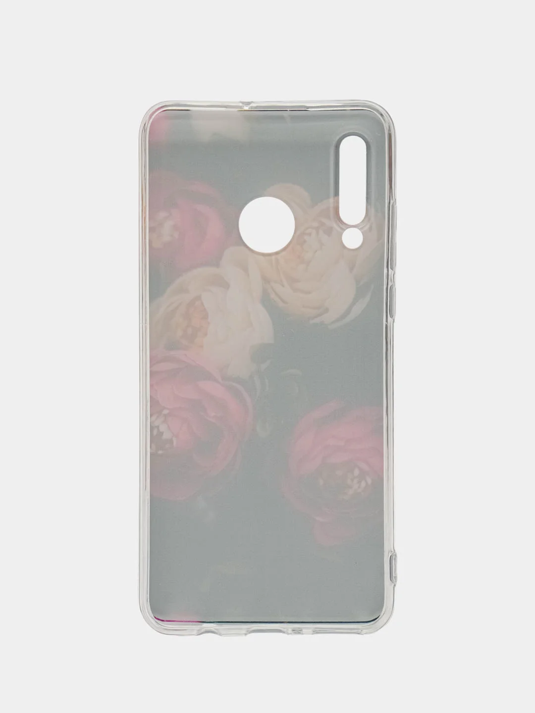 Кораллово-розовый чехол на Huawei P30 Lite/Honor 20S/20 Lite 2020 / Хуавей P30 Lite прозрачный, с рисунком