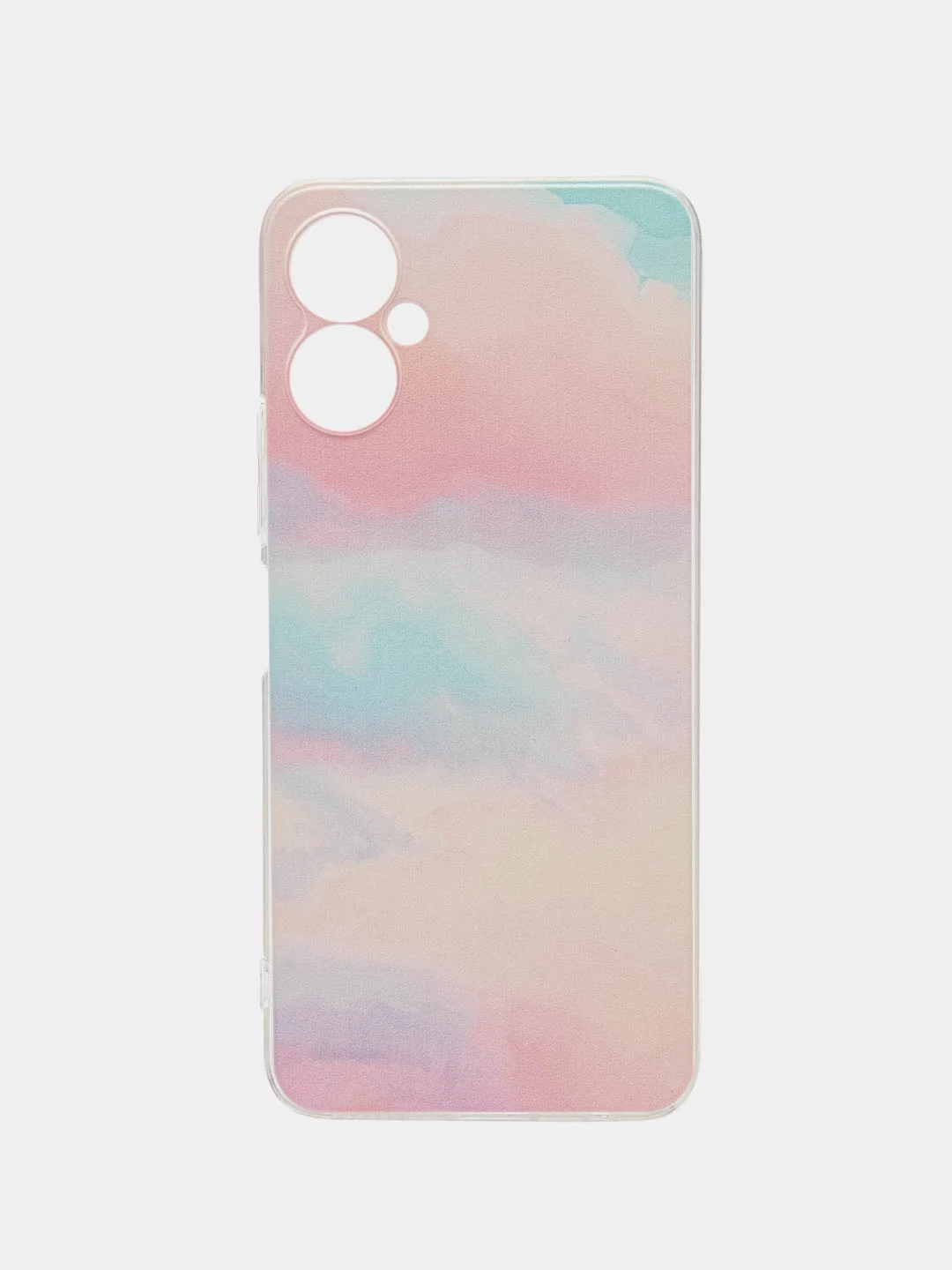 Пудровый чехол на Tecno Spark 9 Pro / Текно Спарк 9 Про прозрачный, с рисунком, защита камеры