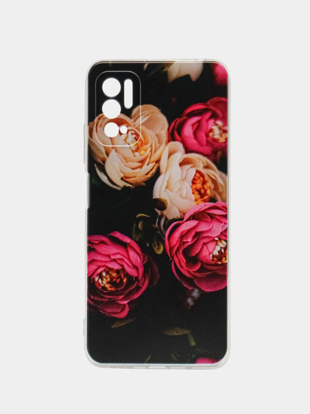 Кораллово-розовый чехол на Xiaomi Redmi Note 10T/10 5G/Poco M3 Pro / Сяоми Редми Нот 10T прозрачный