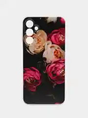 Кораллово-розовый чехол на Samsung Galaxy A15 / Самсунг А15 прозрачный, с рисунком, защита камеры