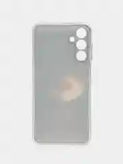 Фиолетовый чехол на Samsung Galaxy A15 / Самсунг А15 прозрачный, с рисунком, защита камеры