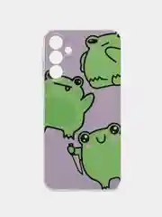 Лавандовый чехол на Samsung Galaxy A15 / Самсунг А15 прозрачный, с рисунком, защита камеры