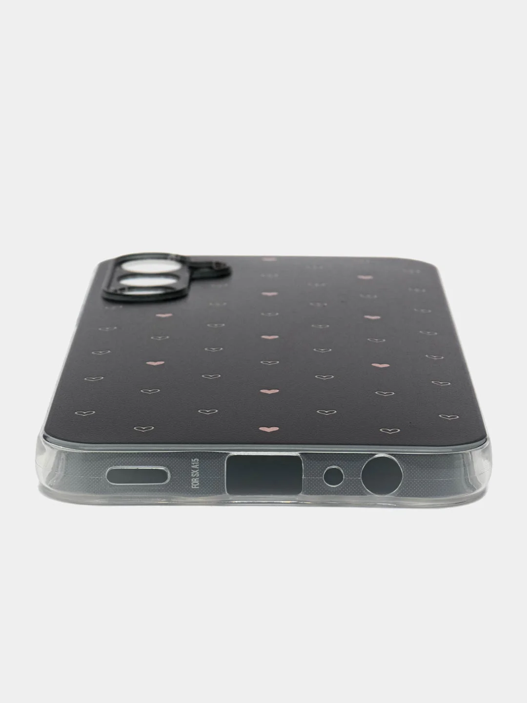 Хром чехол на Samsung Galaxy A15 / Самсунг А15 прозрачный, с рисунком, защита камеры