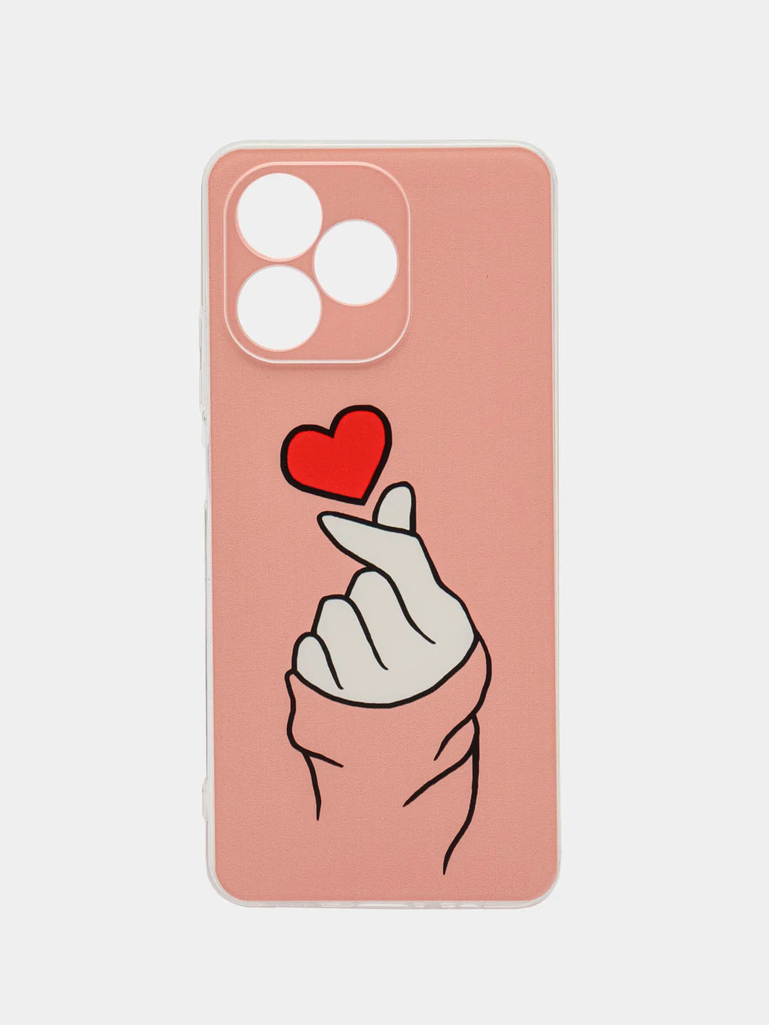 Коралловый силиконовый чехол на Realme C53/C51/Note 50 / Реалми С53/С51/Нот 50 прозрачный, с рисунком