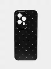 Черный чехол на Honor 200 Lite / Хонор 200 Лайт прозрачный, с рисунком, защита камеры