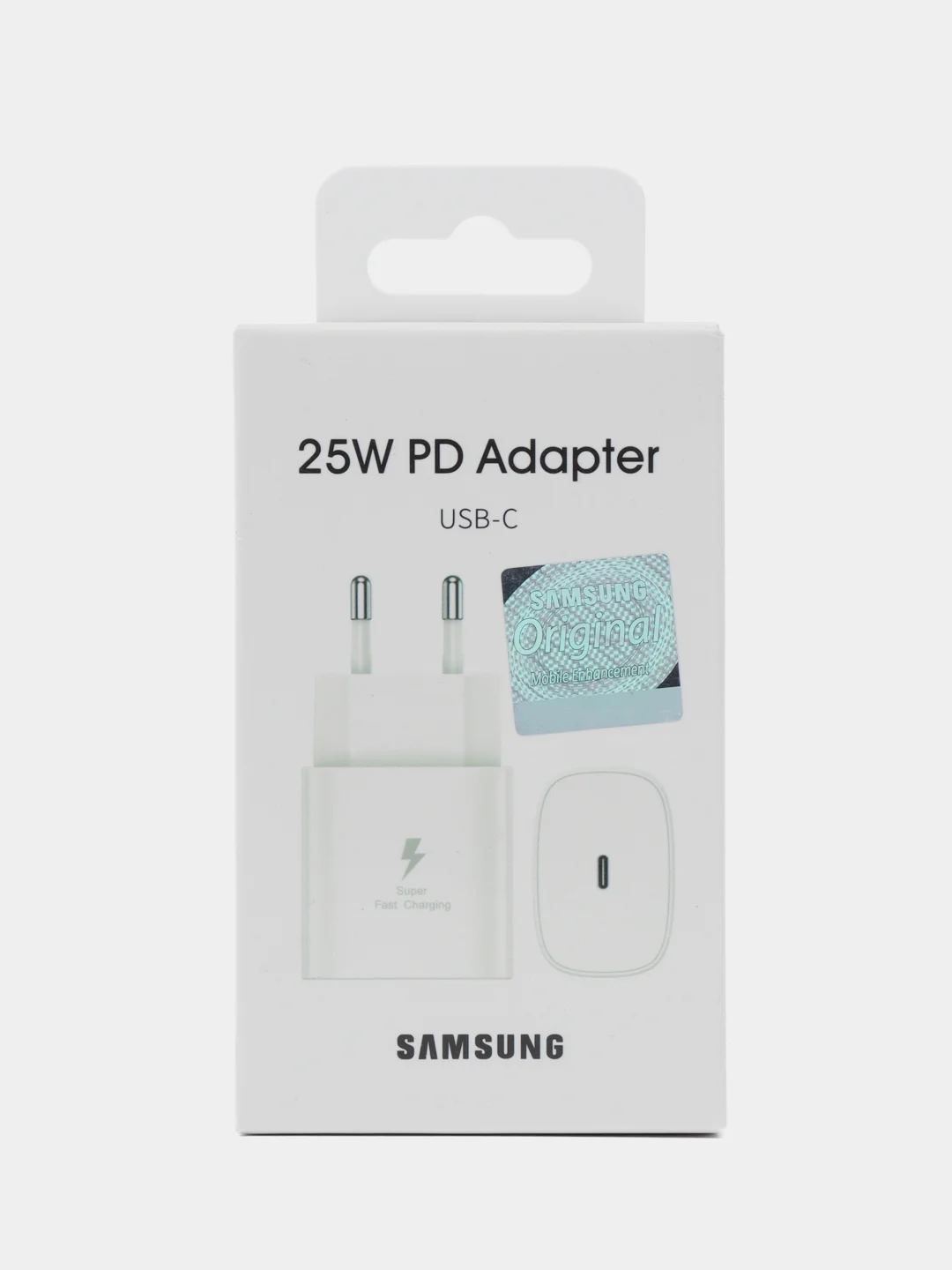 Белый сетевое зарядное устройство для Samsung TA800 Type-C,25W USB-C зарядка самсунг