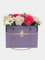 Фиолетовый букет из вспененного мыла , подарок на Новый год маме,сестре,коллеге ,подарочный набор