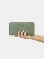 Оливковый кошелек женский, клатч, картхолдер