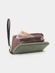 Оливковый кошелек женский, клатч, картхолдер
