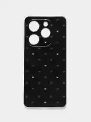 Черный чехол на Tecno Spark Go 2024/20C / Текно Спарк Го 2024/20C прозрачный, с рисунком