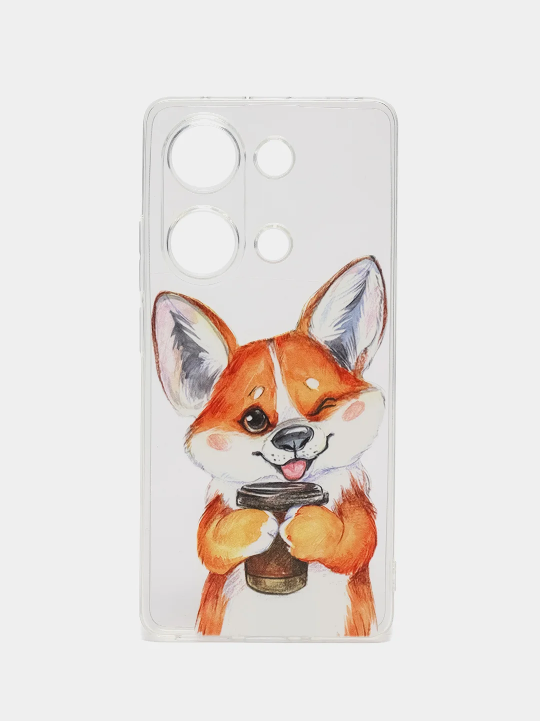Бронзовый чехол на Xiaomi Redmi Note 13 Pro 4G/Poco M6 Pro 4G прозрачный, с рисунком, защита камеры