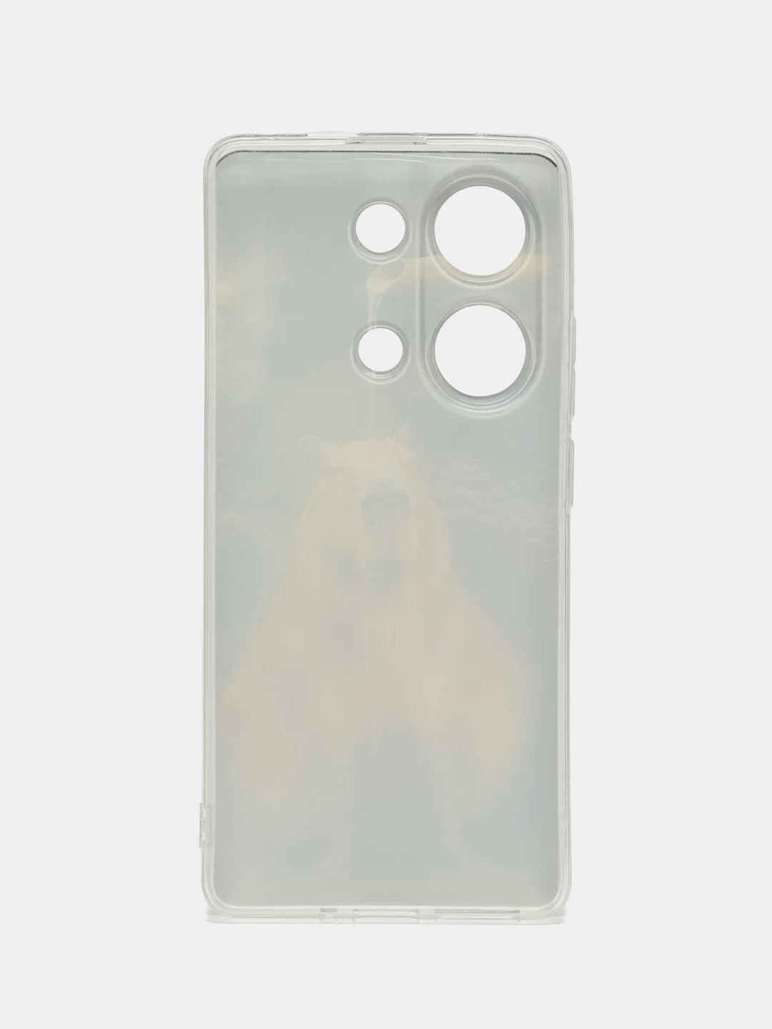 Коричневый чехол на Xiaomi Redmi Note 13 Pro 4G/Poco M6 Pro 4G прозрачный, с рисунком, защита камеры