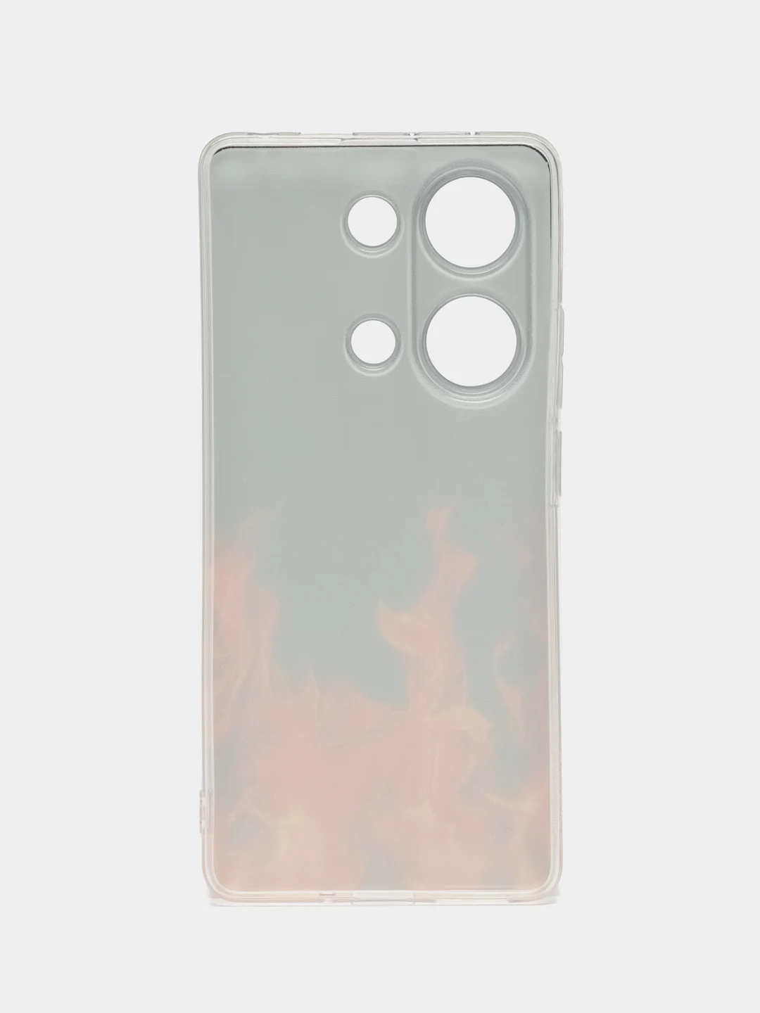 Оранжевый чехол на Xiaomi Redmi Note 13 Pro 4G/Poco M6 Pro 4G прозрачный, с рисунком, защита камеры