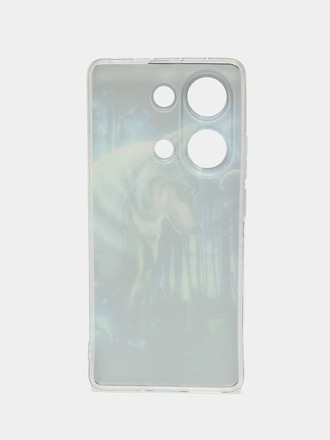 Синий чехол на Xiaomi Redmi Note 13 Pro 4G/Poco M6 Pro 4G прозрачный, с рисунком, защита камеры