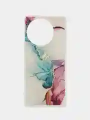 Ледяной силиконовый чехол на Vivo V30e / Виво В30е прозрачный, с рисунком, защита камеры