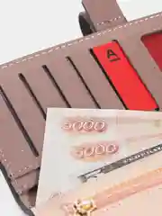 Пудровый кошелек женский, портмоне, картхолдер для денег и карточек