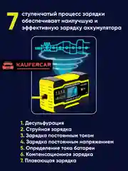 Красный автомобильное зарядное устройство, 10А, для АКБ, 12 / 24В