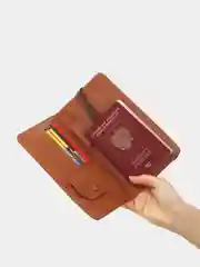 Черный кошелек-обложка для документов, паспорта, карт и денег, с RFID защитой