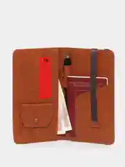Черный кошелек-обложка для документов, паспорта, карт и денег, с RFID защитой