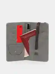 Черный кошелек-обложка для документов, паспорта, карт и денег, с RFID защитой