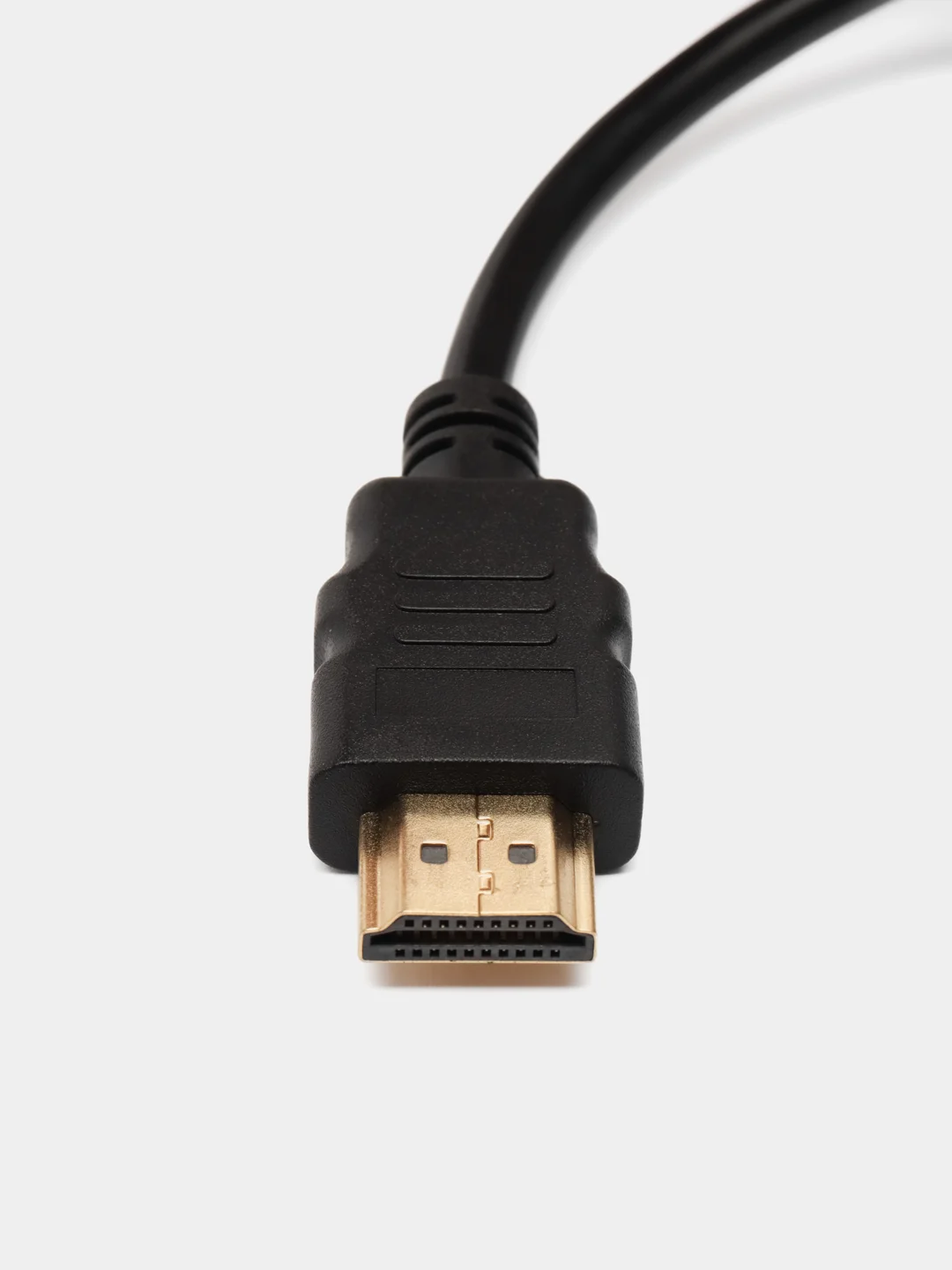 Черный кабель переходник HDMI-VGA со звуком и питанием