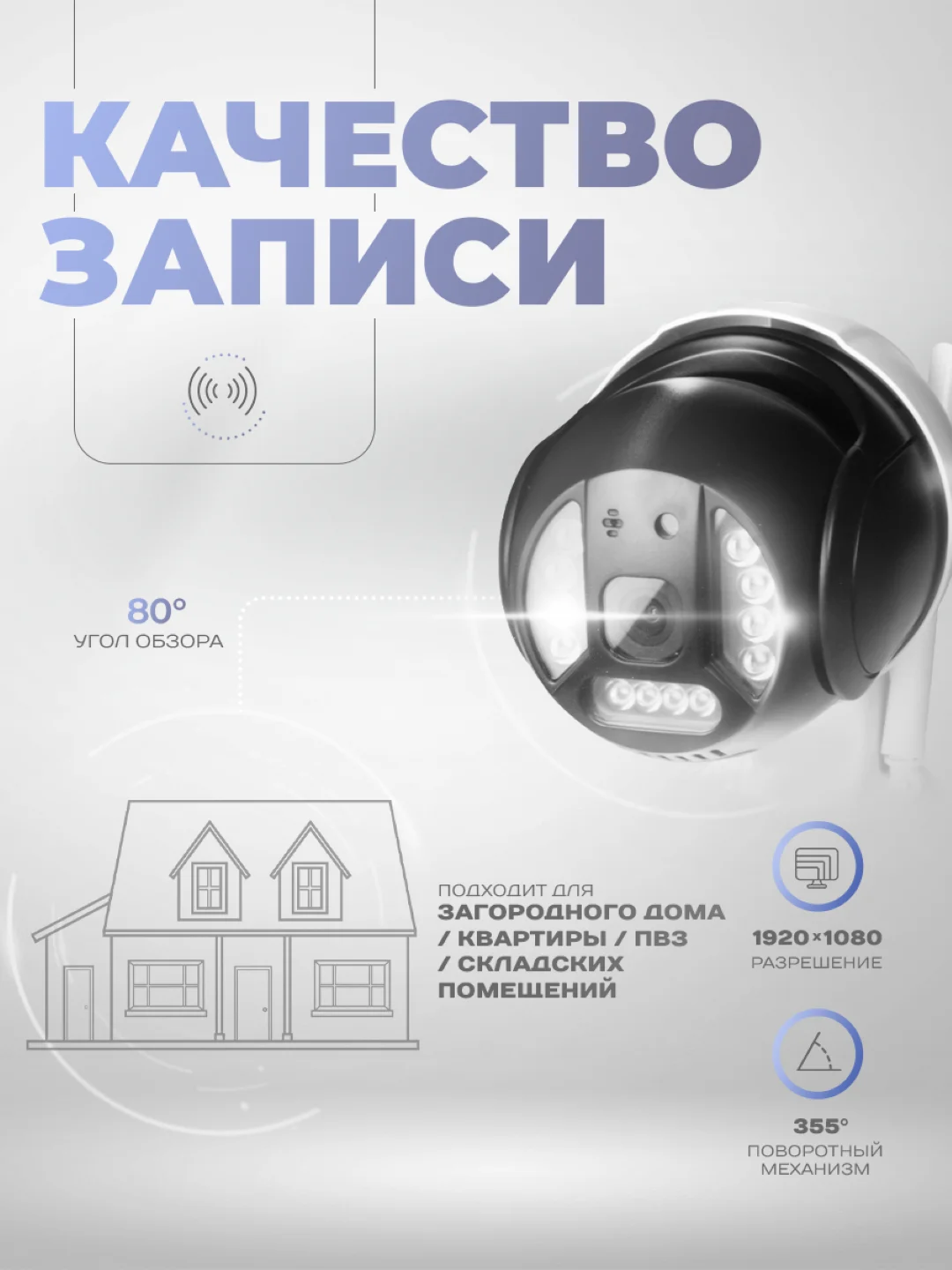 Камера видеонаблюдения поворотная IP 4G 2Мп Ps-Link PS-GBV20 c LED подсветкой для улицы