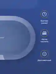 Синий коврик для ванной комнаты Birdhouse, быстросохнущий, 80 х 50 см