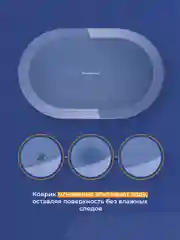 Синий коврик для ванной комнаты Birdhouse, быстросохнущий, 80 х 50 см