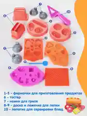 Серый набор для лепки из теста с формочками Kids Zone, лепка для детей