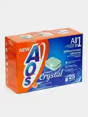 Таблетки для посудомоечных машин AOS Crystal All in 1, 25 штук