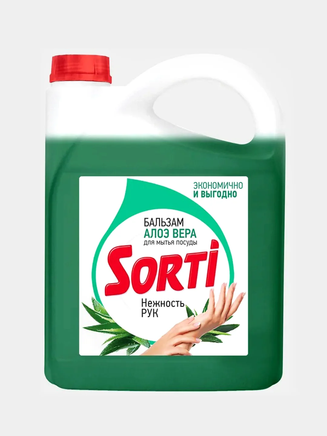 Средство для мытья посуды SORTI Нежность рук "Бальзам алоэ вера", 4,8 кг