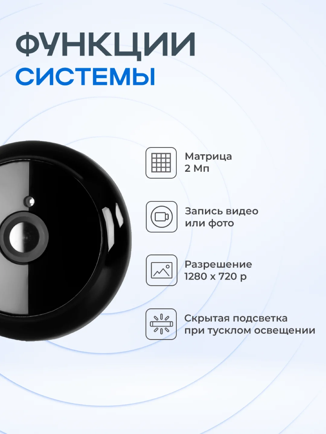 Видеоглазок в дверь с датчиком движения и записью на SD карту PS-link PDV-3MB