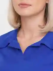 Синий костюм брючный летний