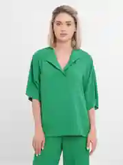 Зеленый домашний костюм женский, сингапур ткань