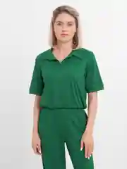 Зеленый костюм брючный летний