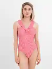 Алый купальник слитный  женский
