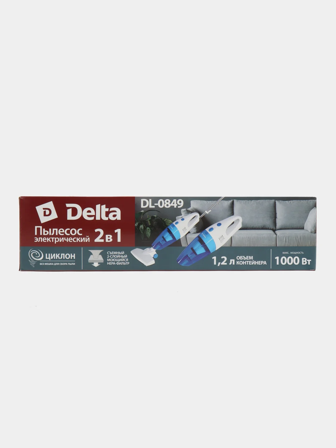 Пылесос вертикальный 2 в 1, без мешков, DELTA DL-0849,1000Вт
