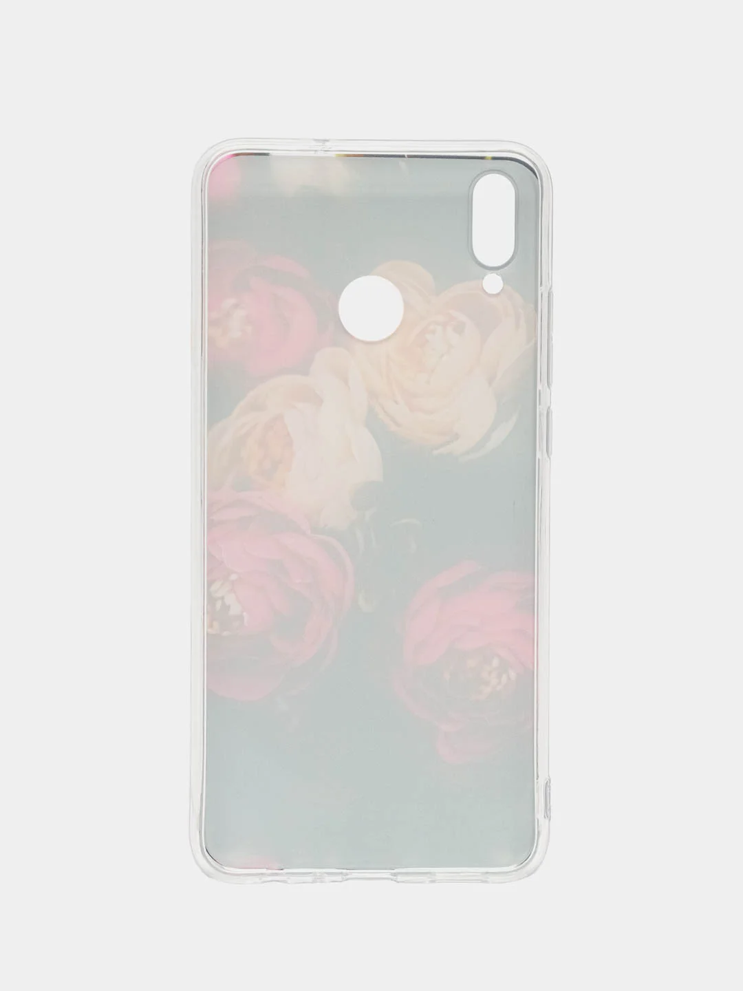 Кораллово-розовый силиконовый чехол на Honor 8X / Хонор 8Х прозрачный, с рисунком, защита камеры