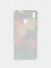 Кораллово-розовый силиконовый чехол на Honor 8X / Хонор 8Х прозрачный, с рисунком, защита камеры