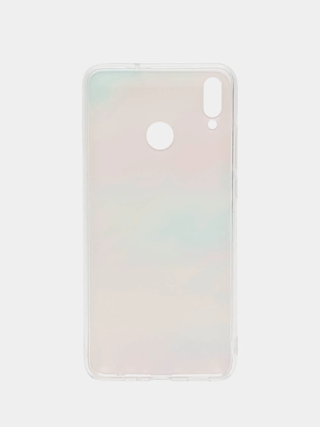Пудровый силиконовый чехол на Honor 8X / Хонор 8Х прозрачный, с рисунком, защита камеры