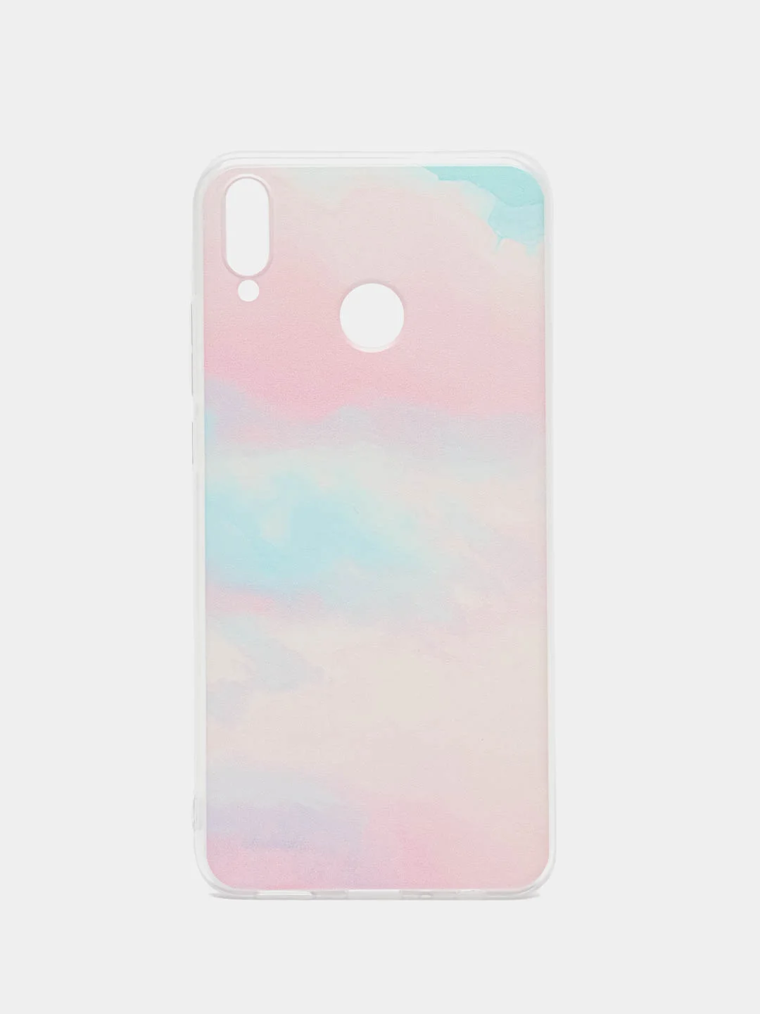 Пудровый силиконовый чехол на Honor 8X / Хонор 8Х прозрачный, с рисунком, защита камеры