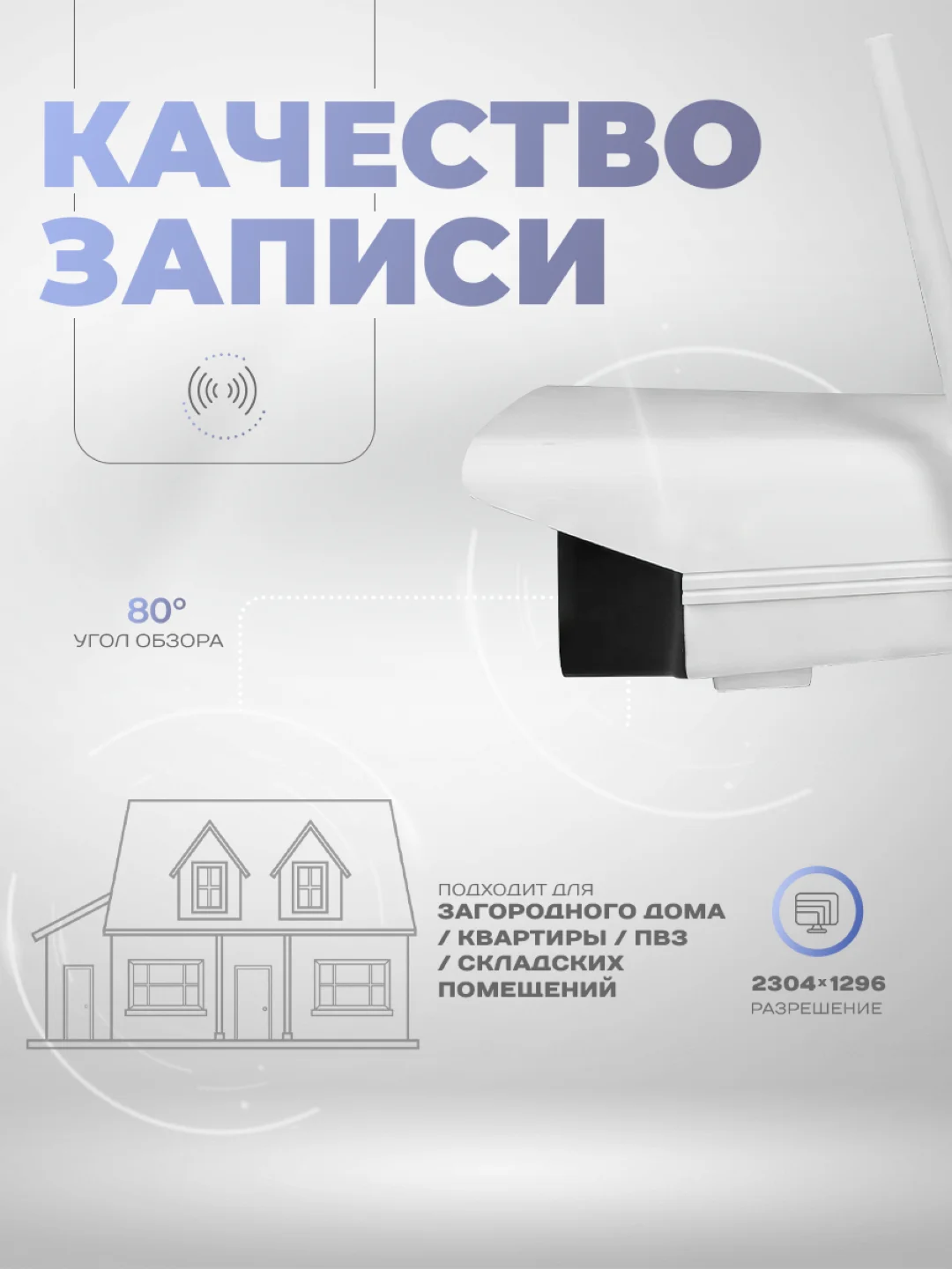 Камера видеонаблюдения WIFI IP 3Мп Ps-Link PS-XMC30 с LED подсветкой