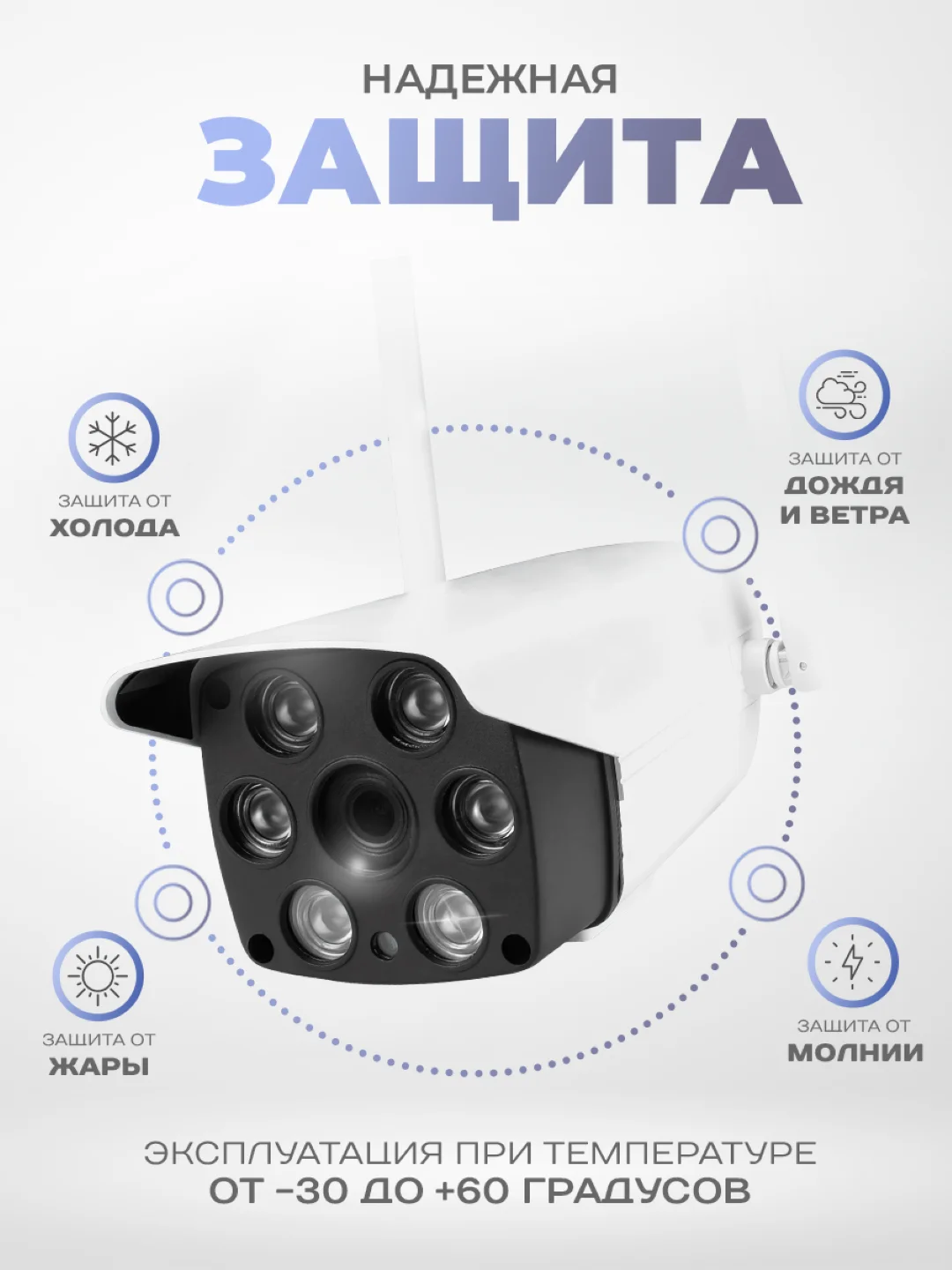 Камера видеонаблюдения WIFI IP 3Мп Ps-Link PS-XMC30 с LED подсветкой
