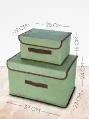 Серый 2 шт коробка-кофр КАРТОФАН, складная, тканевая, для хранения вещей, ящик-органайзер, контейнер