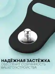 Черный силиконовый ремешок для часов КАРТОФАН на Xiaomi Amazfit Bip/Bip Lite/GTR 42mm/GTS, ColMi